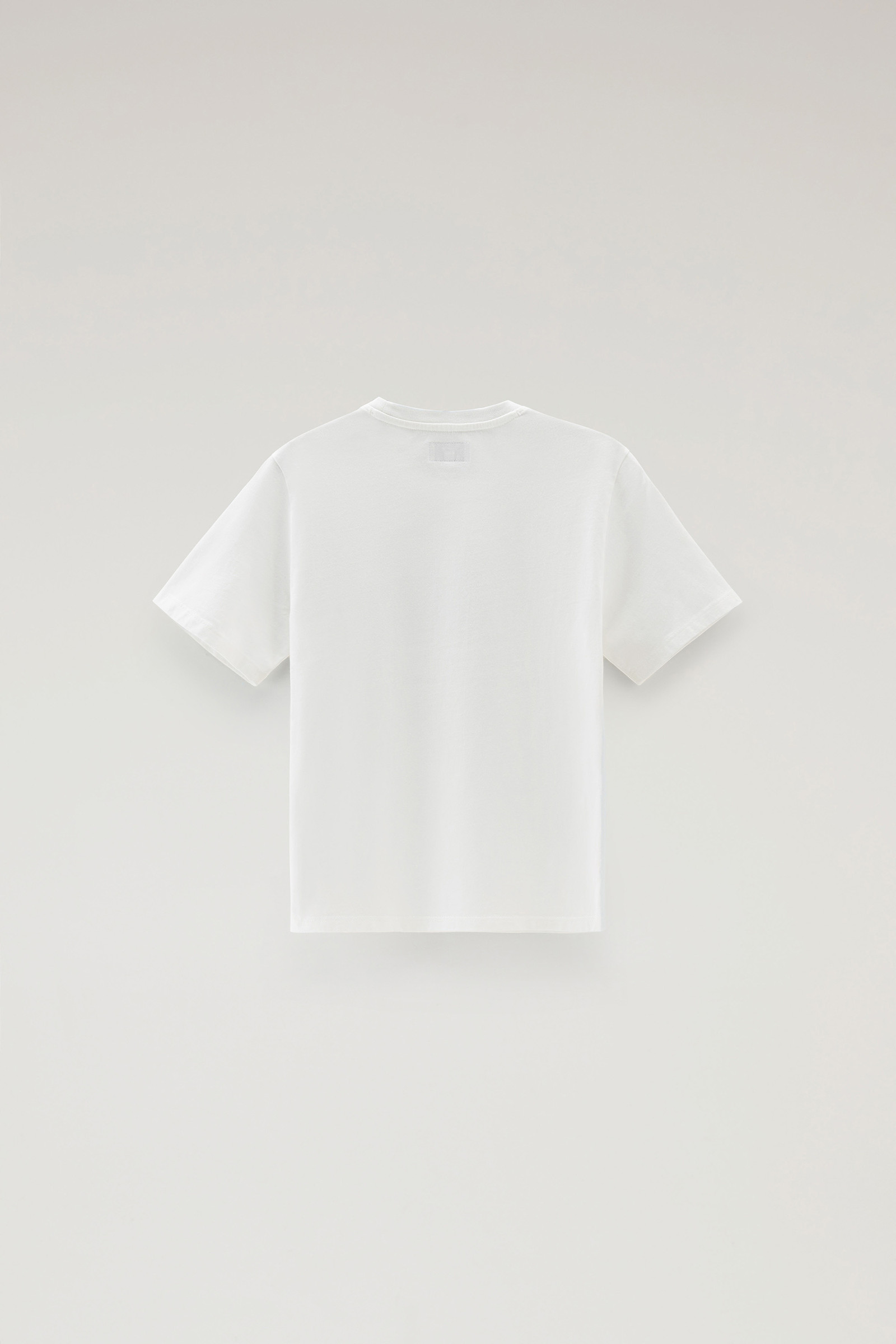 T-shirt pour garçon en coton avec imprimé blanc photo 2 | Woolrich