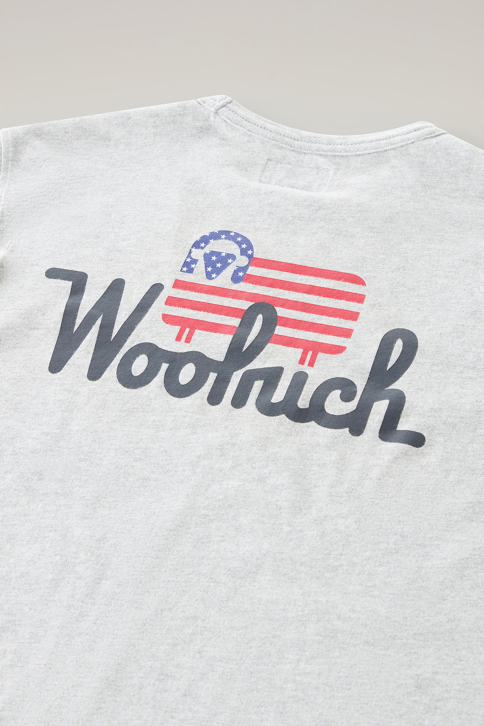 T-shirt met lange mouwen voor jongens van zuiver katoen grey photo 5 | Woolrich
