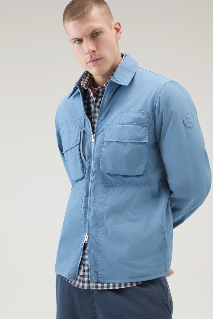 Overshirt aus Crinkle-Nylon Blau photo 4 | Woolrich
