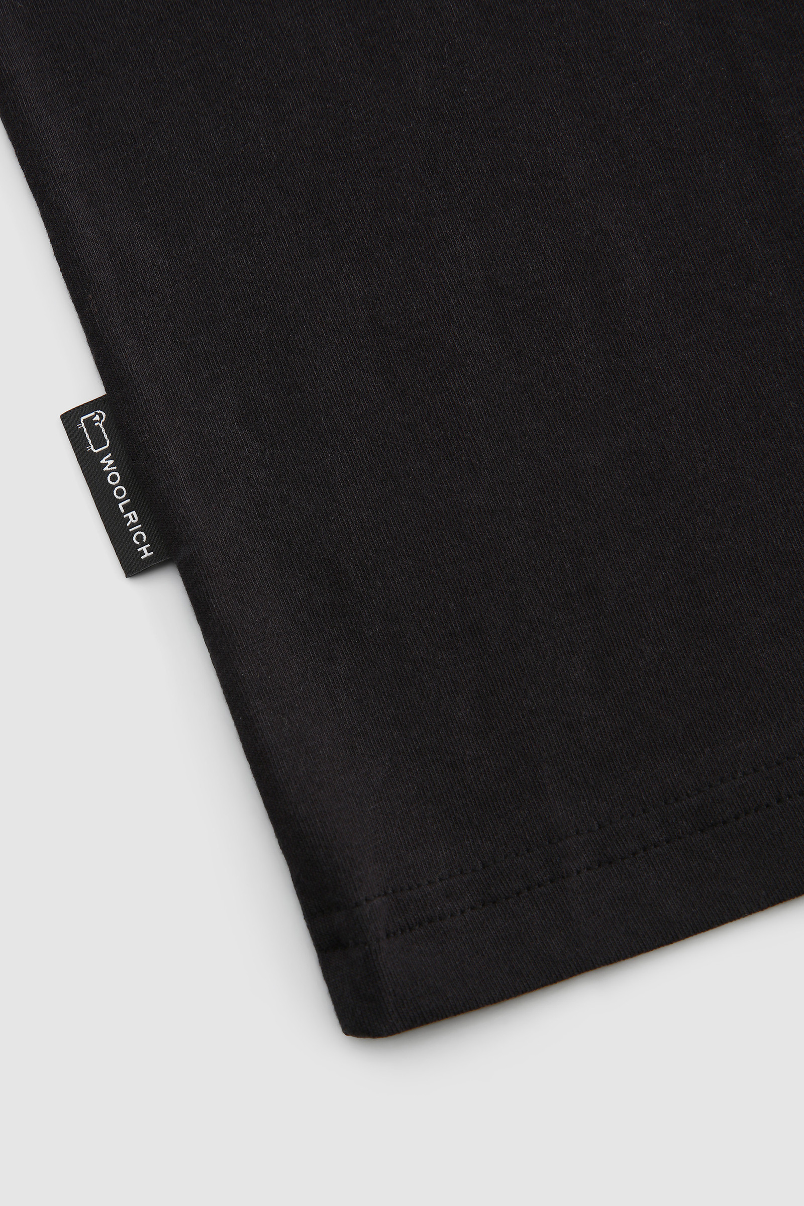 Macro Logo T-Shirt Black photo 6 | Woolrich