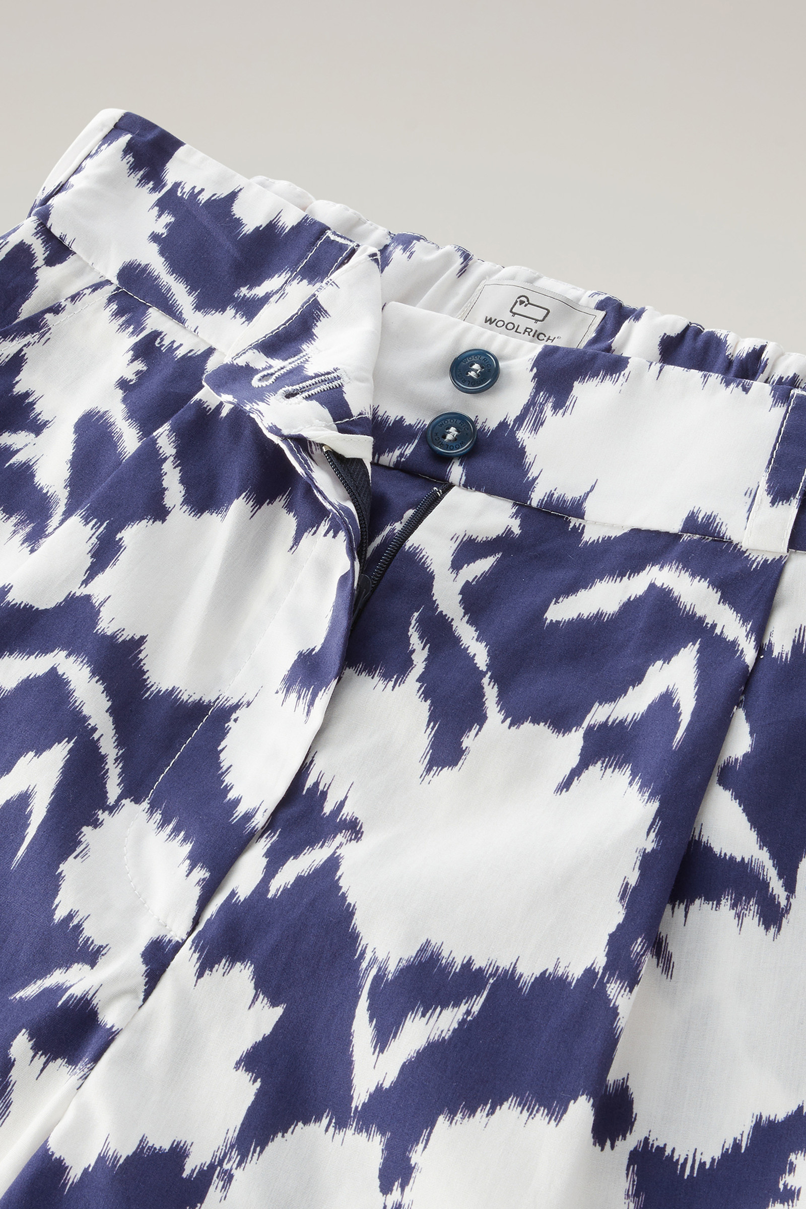 Short avec imprimé en popeline de pur coton bleu photo 5 | Woolrich