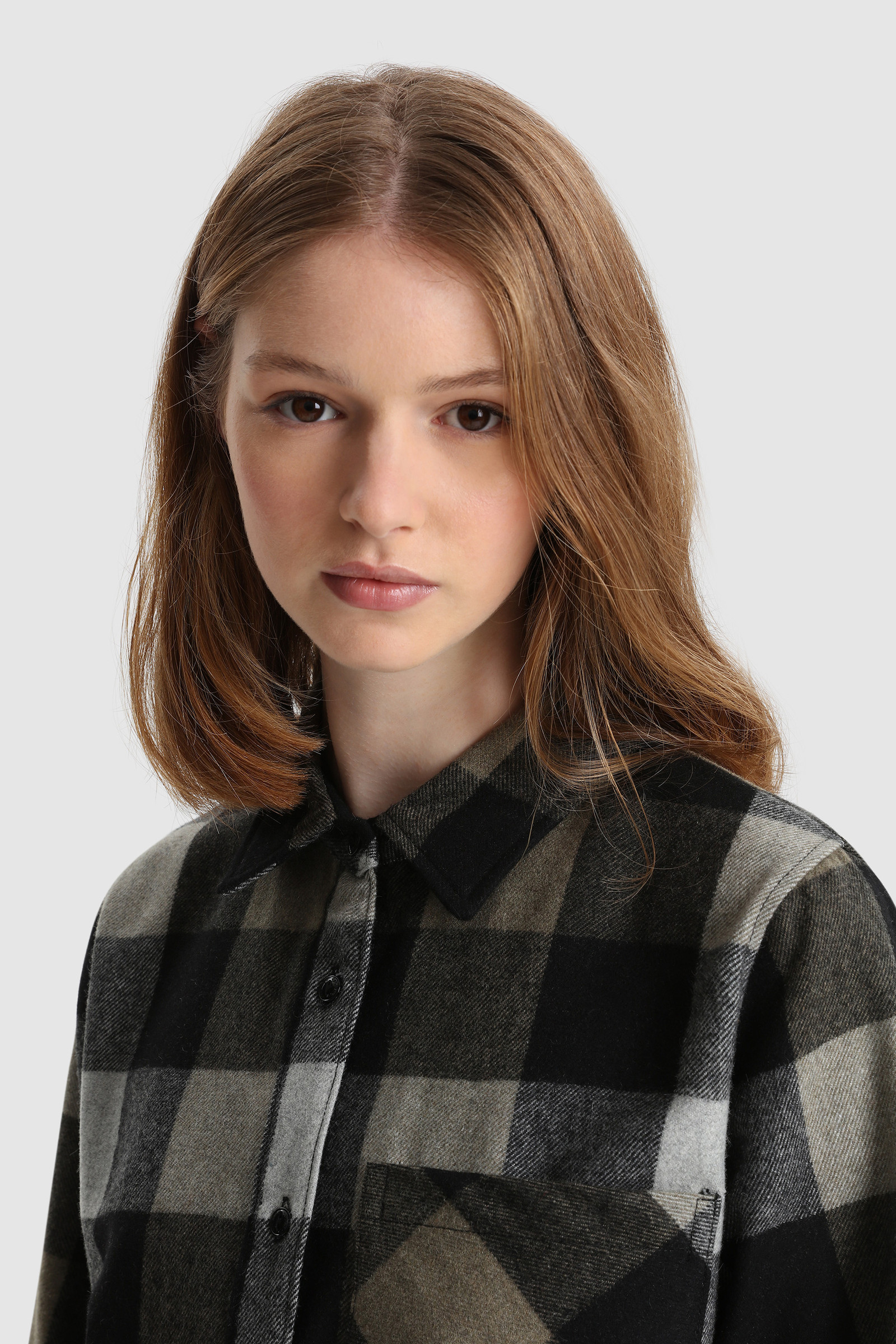Wool Blend Boyfriend Flannel Shirt - Made in Usa Yellow photo 5 | Woolrich