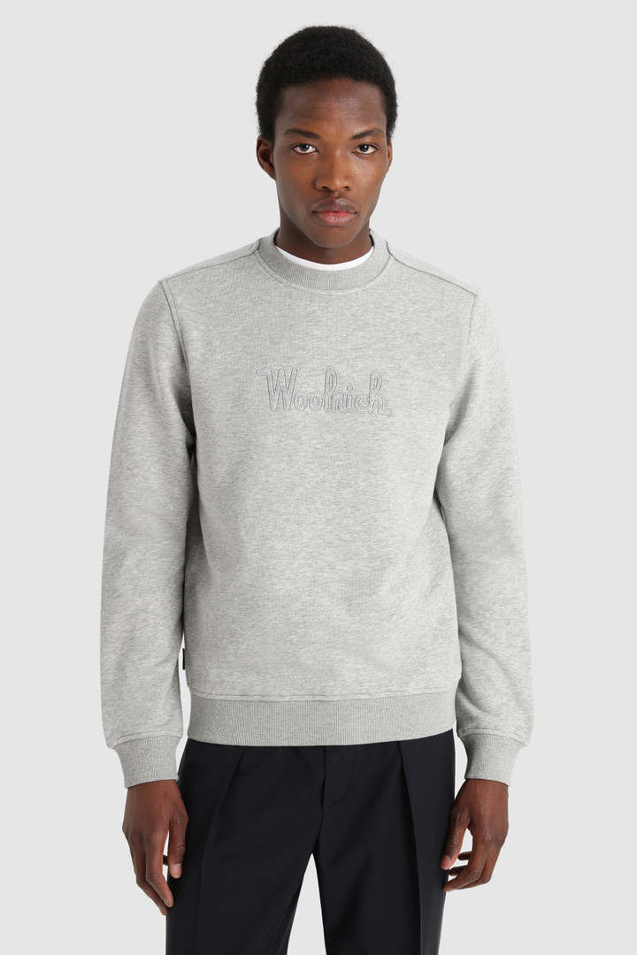 Men's Organic cotton crewneck sweatshirt with embroidered vintage logo ...