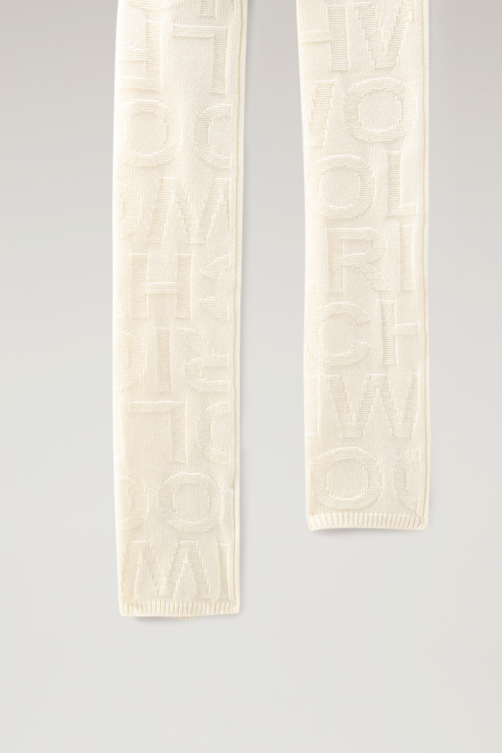 Kids' Monogram Scarf in Merino Wool Blend Beige photo 2 | Woolrich