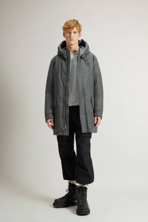 Polar Parka in Ramar Cloth with High Collar Gray | Woolrich