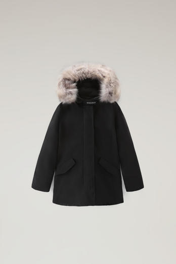 Girls' Arctic Parka with Detachable Fur Trim Black | Woolrich