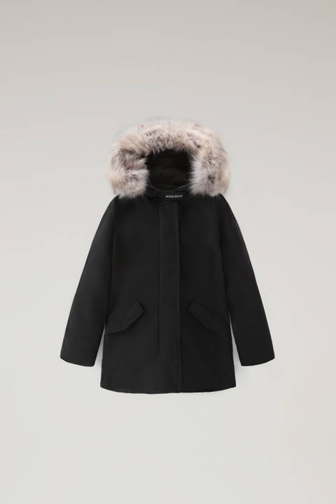 Girls' Arctic Parka with Detachable Fur Trim Black | Woolrich
