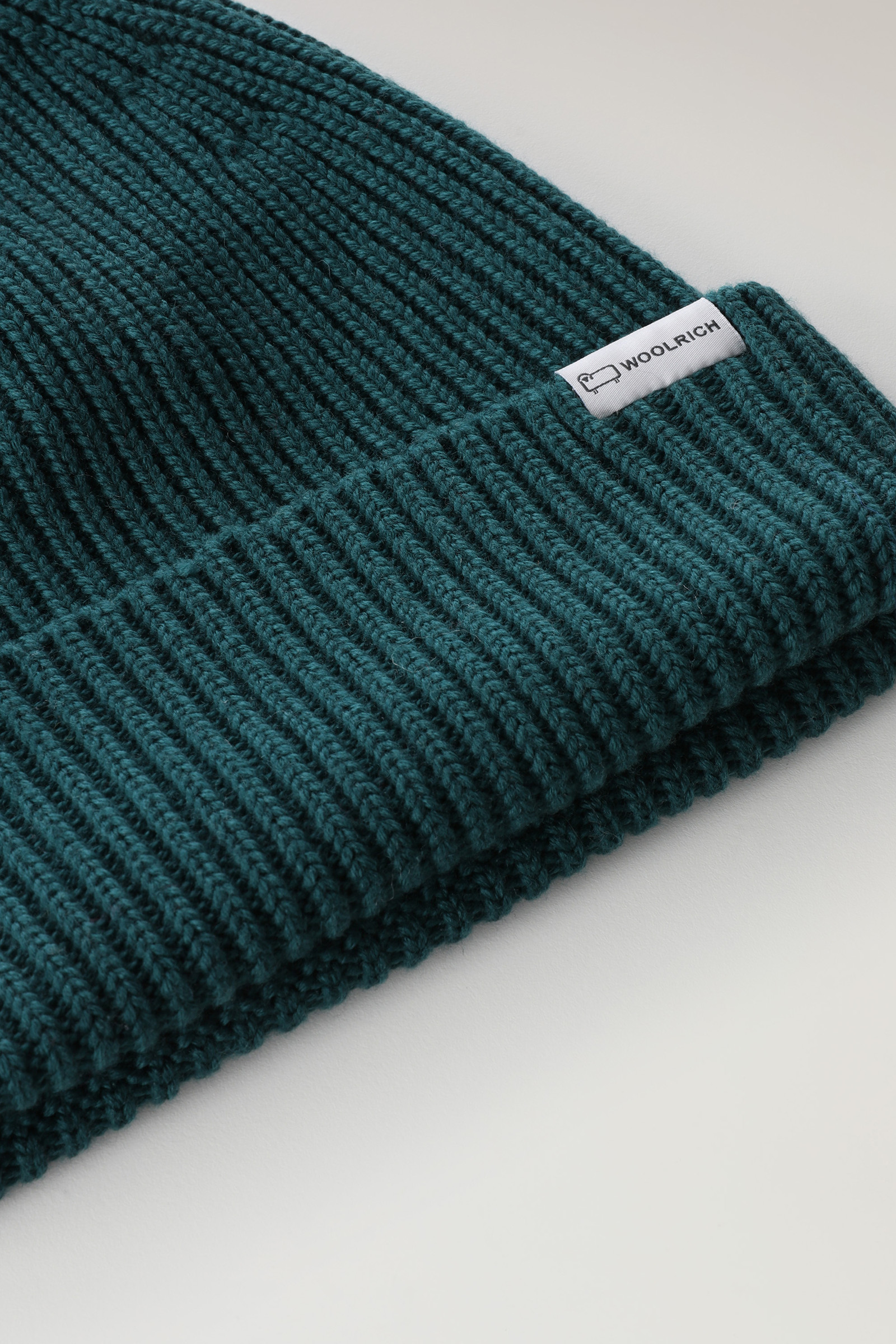 Gerippte Beanie aus Merinowolle grün photo 2 | Woolrich