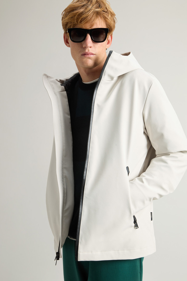 Pacific Jacket in Tech Softshell White photo 4 | Woolrich