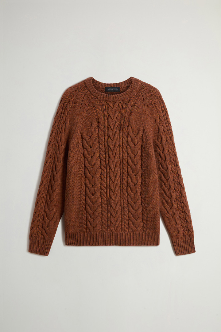 Pullover mit Rundhalsausschnitt aus Baumwoll-Woll-Mischung by Todd Snyder Braun photo 8 | Woolrich