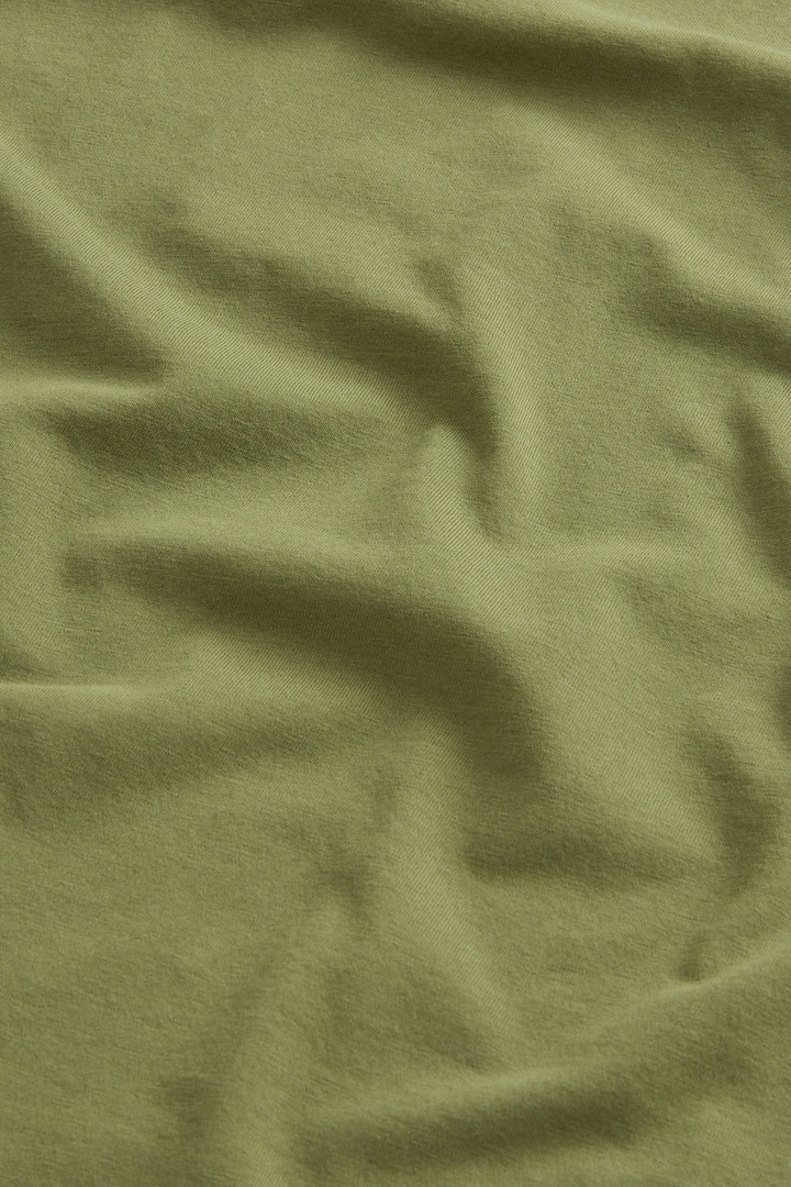 T-shirt en pur coton à logo Vert photo 7 | Woolrich