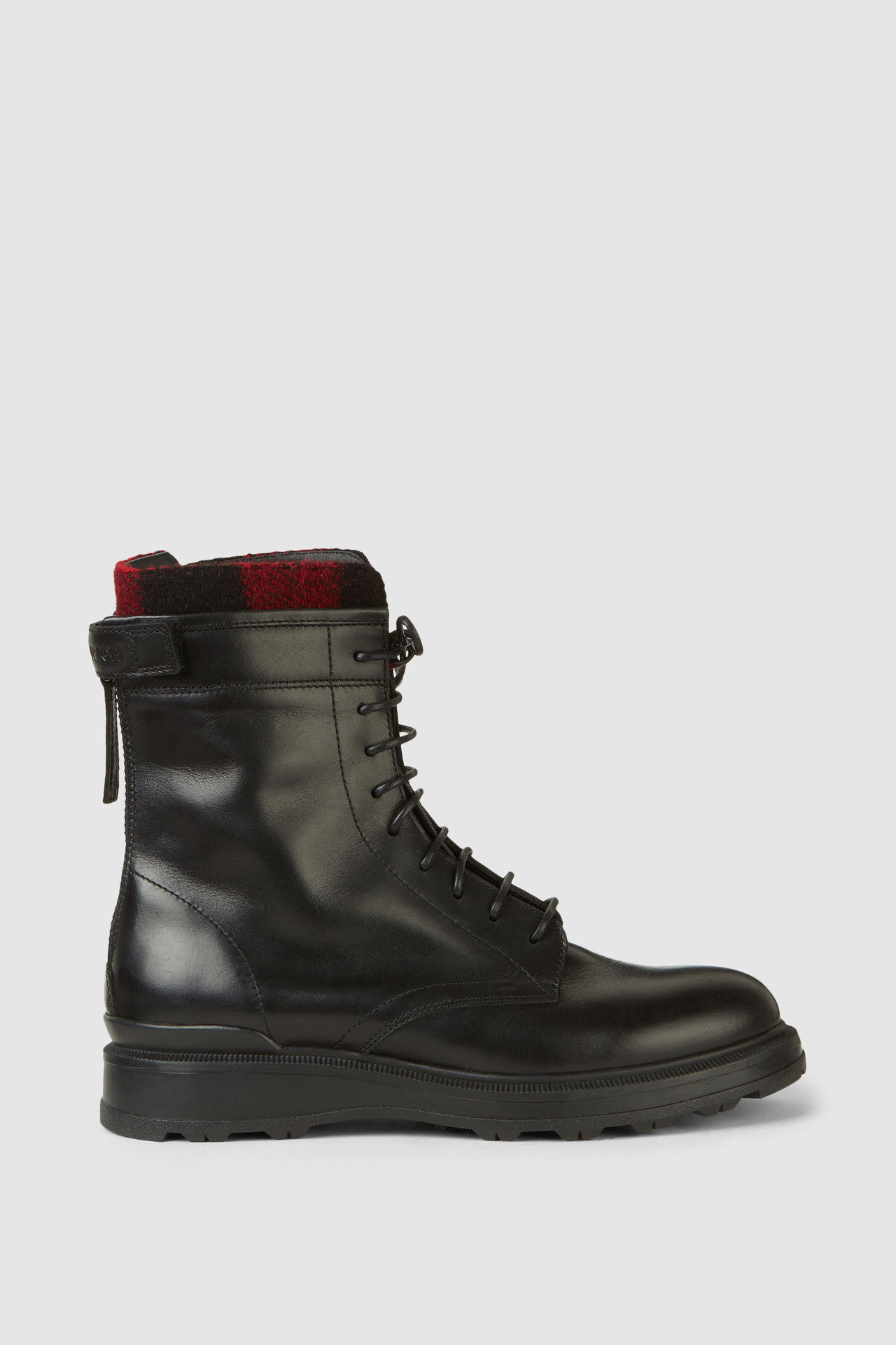 Work Boot With Check Pattern