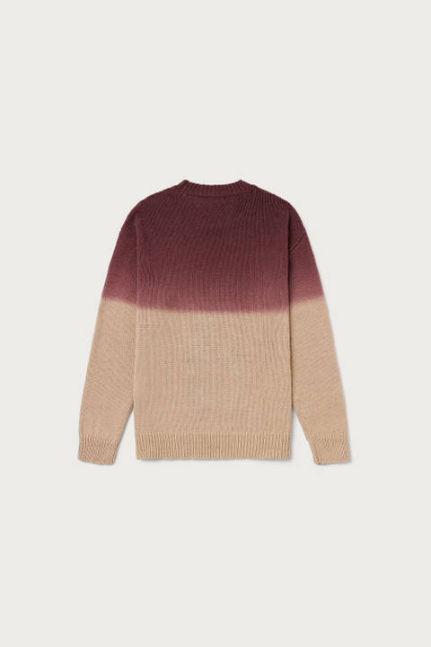 Crewneck Sweater in Blended Cotton with Ombré Effect - One Of These Days / Woolrich White photo 2 | Woolrich