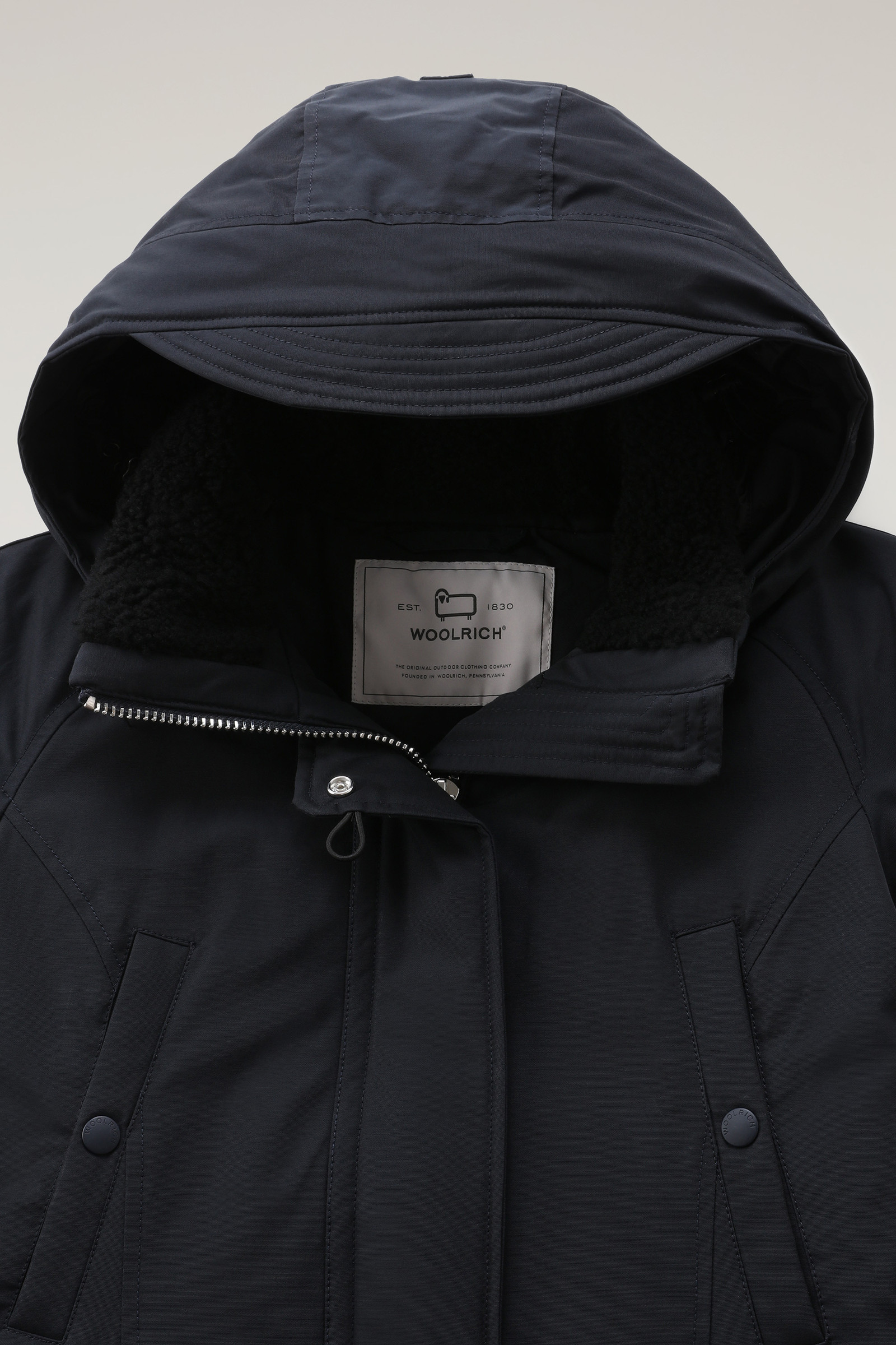 Keating Long Parka in Ramar Cloth Blue photo 6 | Woolrich