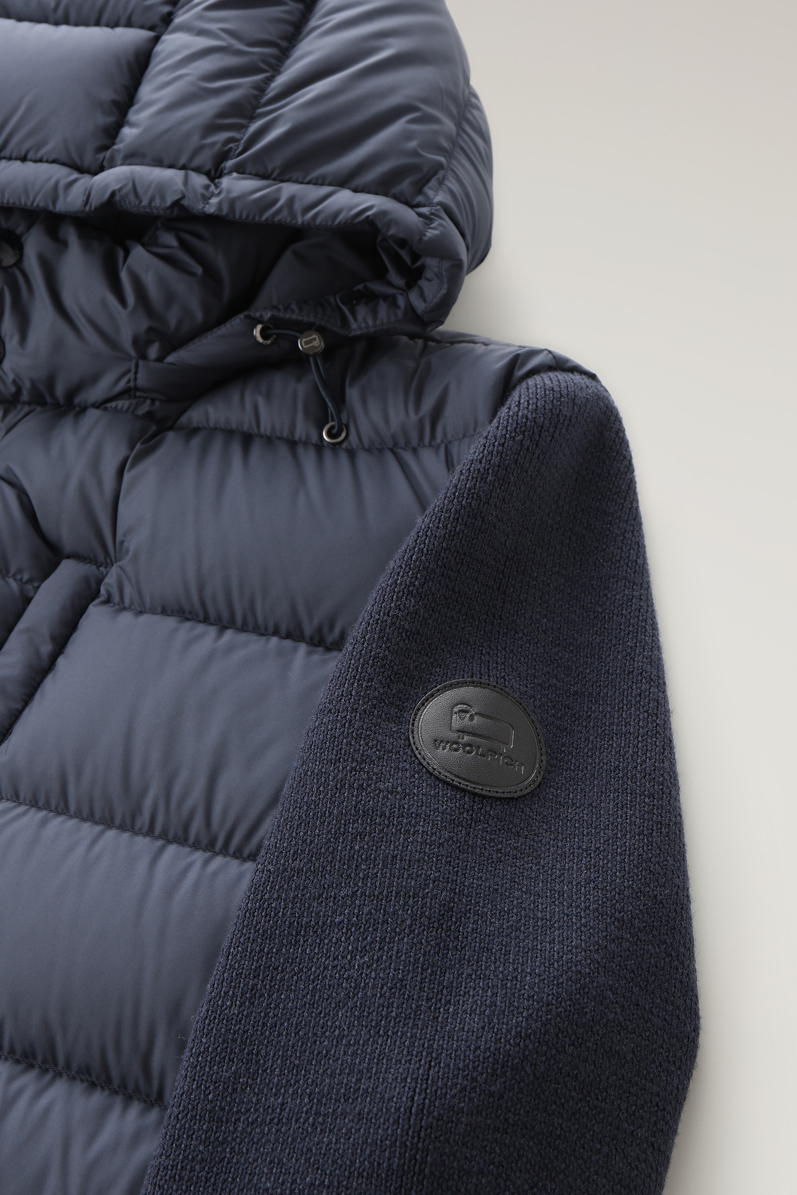 Giacca Sierra con maniche in lana Merino e cappuccio staccabile Blu photo 8 | Woolrich