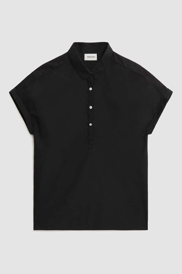 Popeline blouse Henley