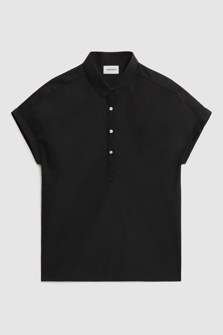 Popeline blouse Henley