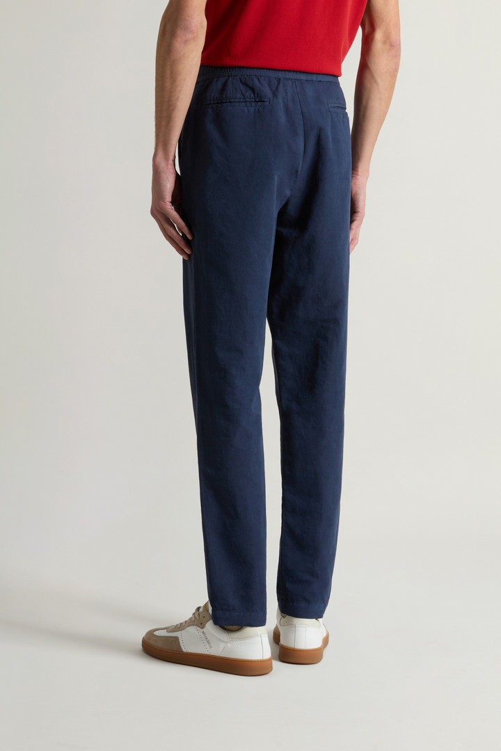 Garment-Dyed Cotton- and Linen-Blend Pants Blue photo 3 | Woolrich