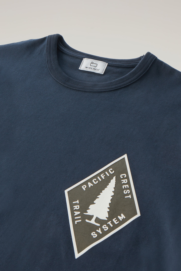 T-shirt U.S. Trails aus reiner Baumwolle Blau photo 6 | Woolrich