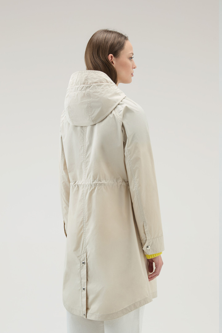 Long Summer Parka in Urban Touch Fabric with Hood Beige photo 3 | Woolrich