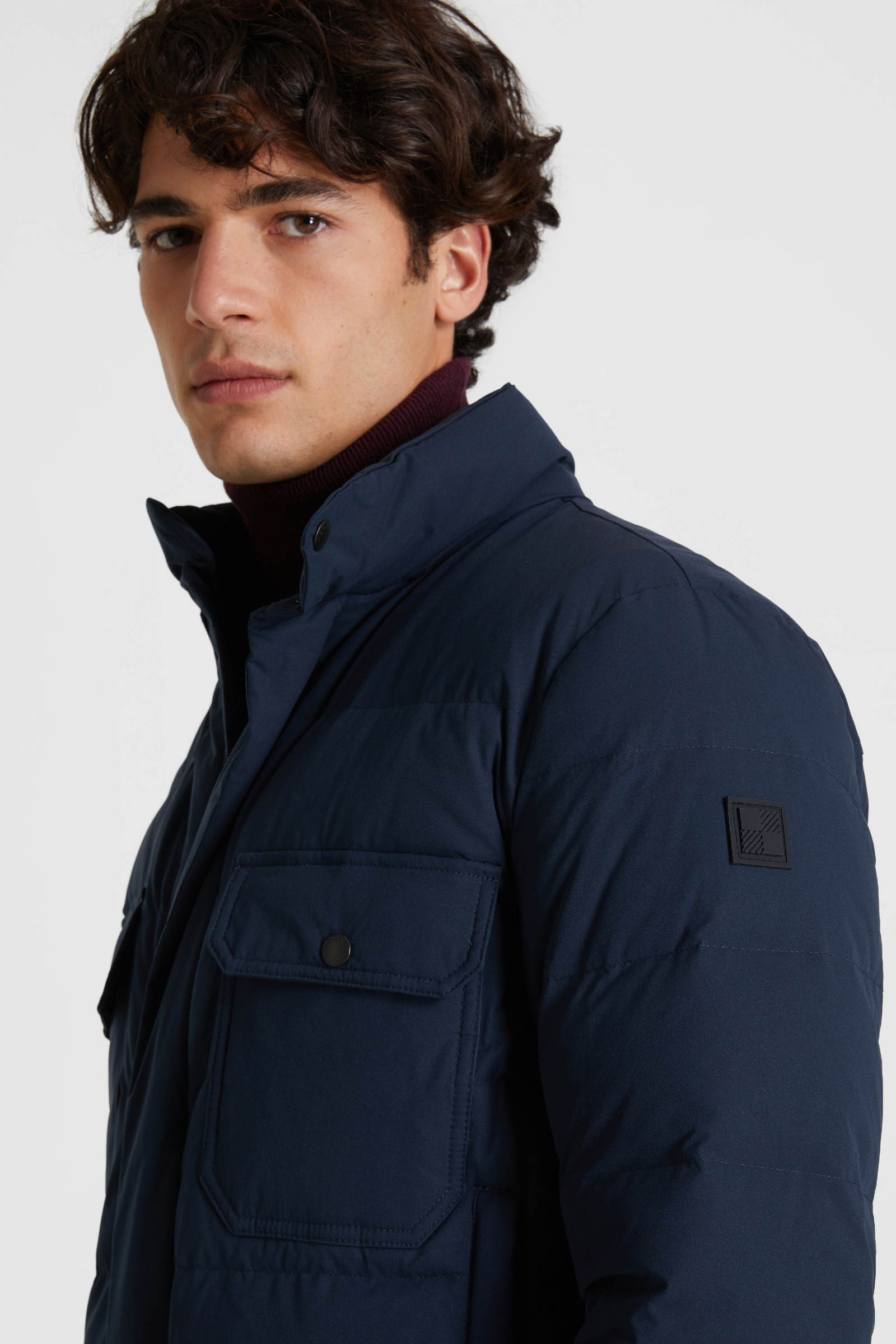 white stag quilted jacket