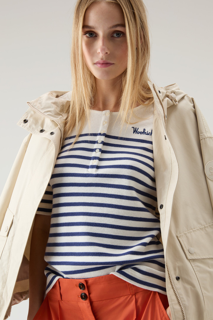 Seraph T-Shirt in Pure Striped Cotton Blue photo 4 | Woolrich