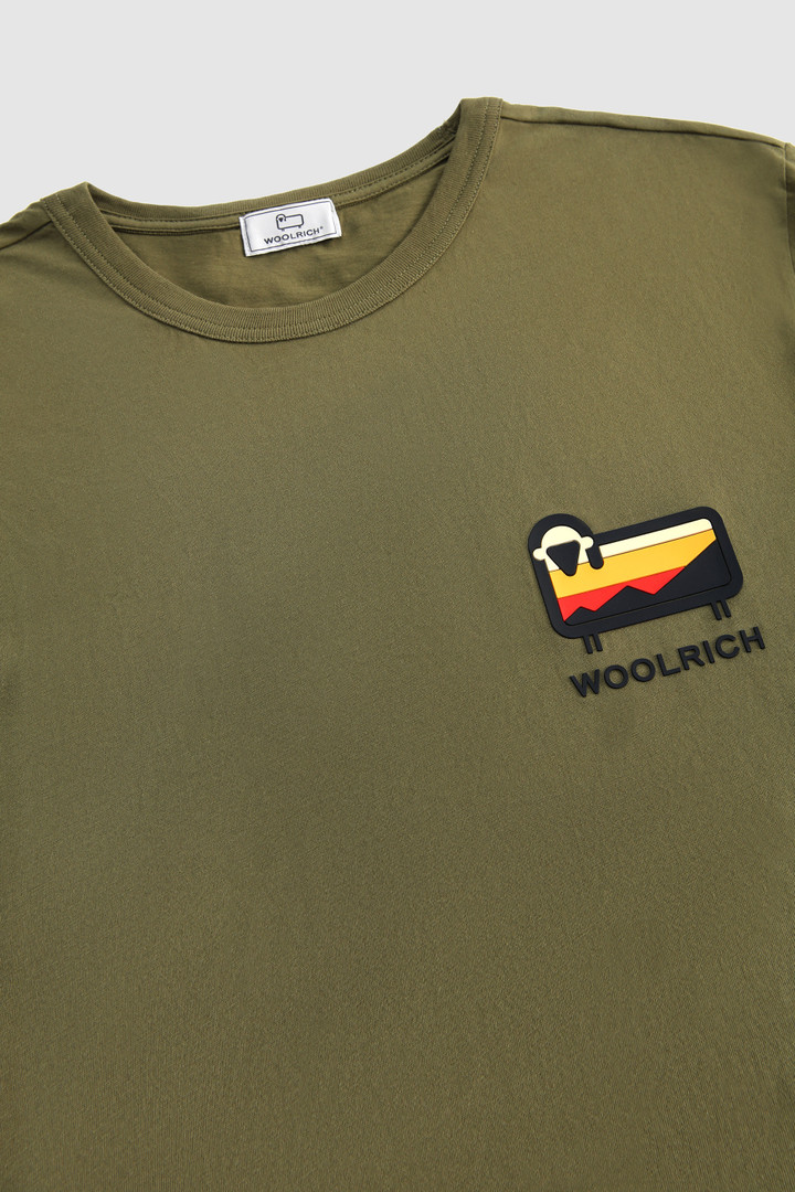 T-Shirt with Multicolor Sheep Logo Green photo 5 | Woolrich