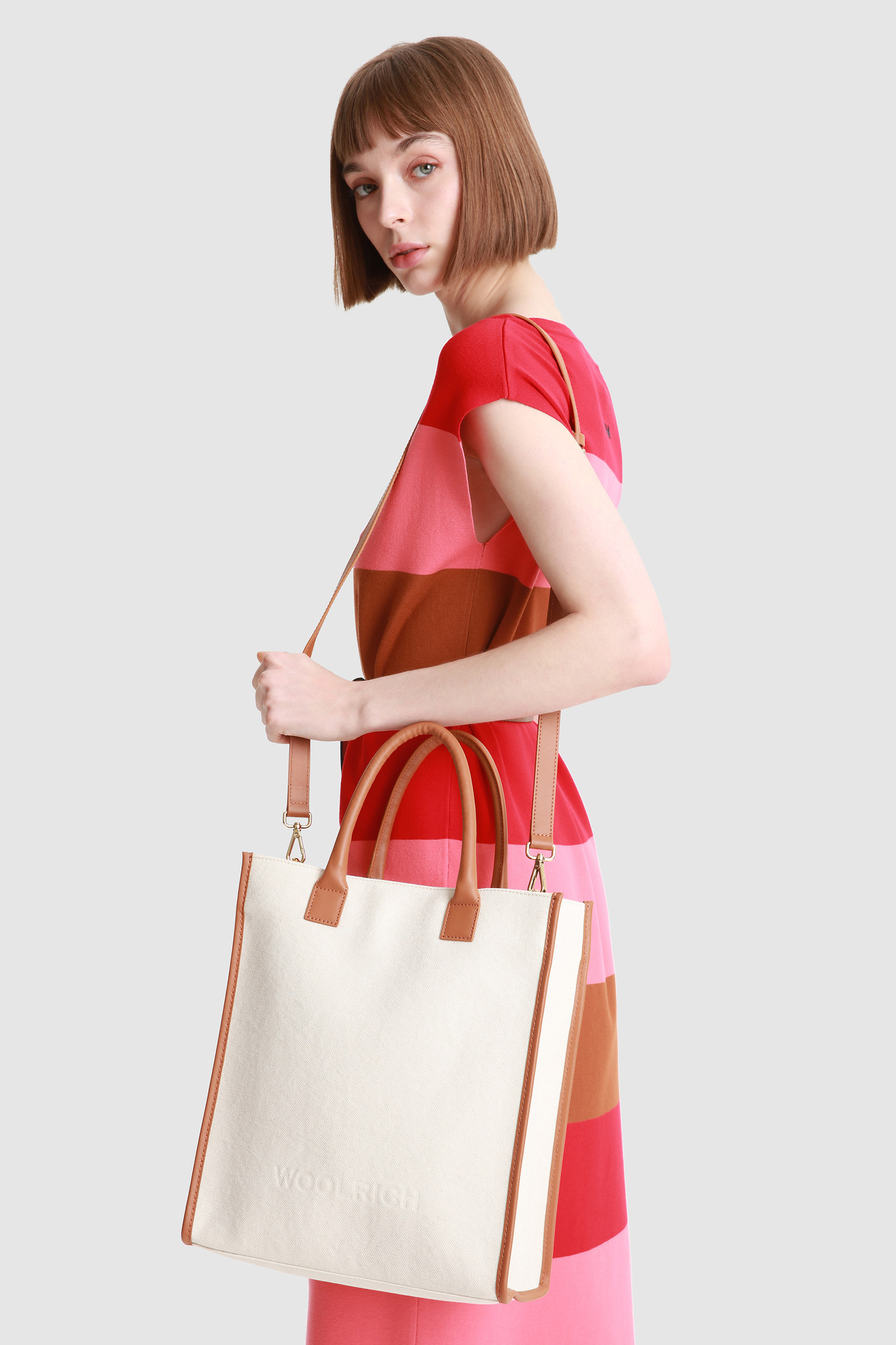Borsa Tote in tela bianco photo 8 | Woolrich
