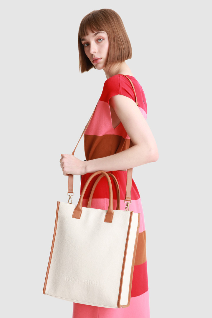 Borsa Tote in tela bianco photo 8 | Woolrich