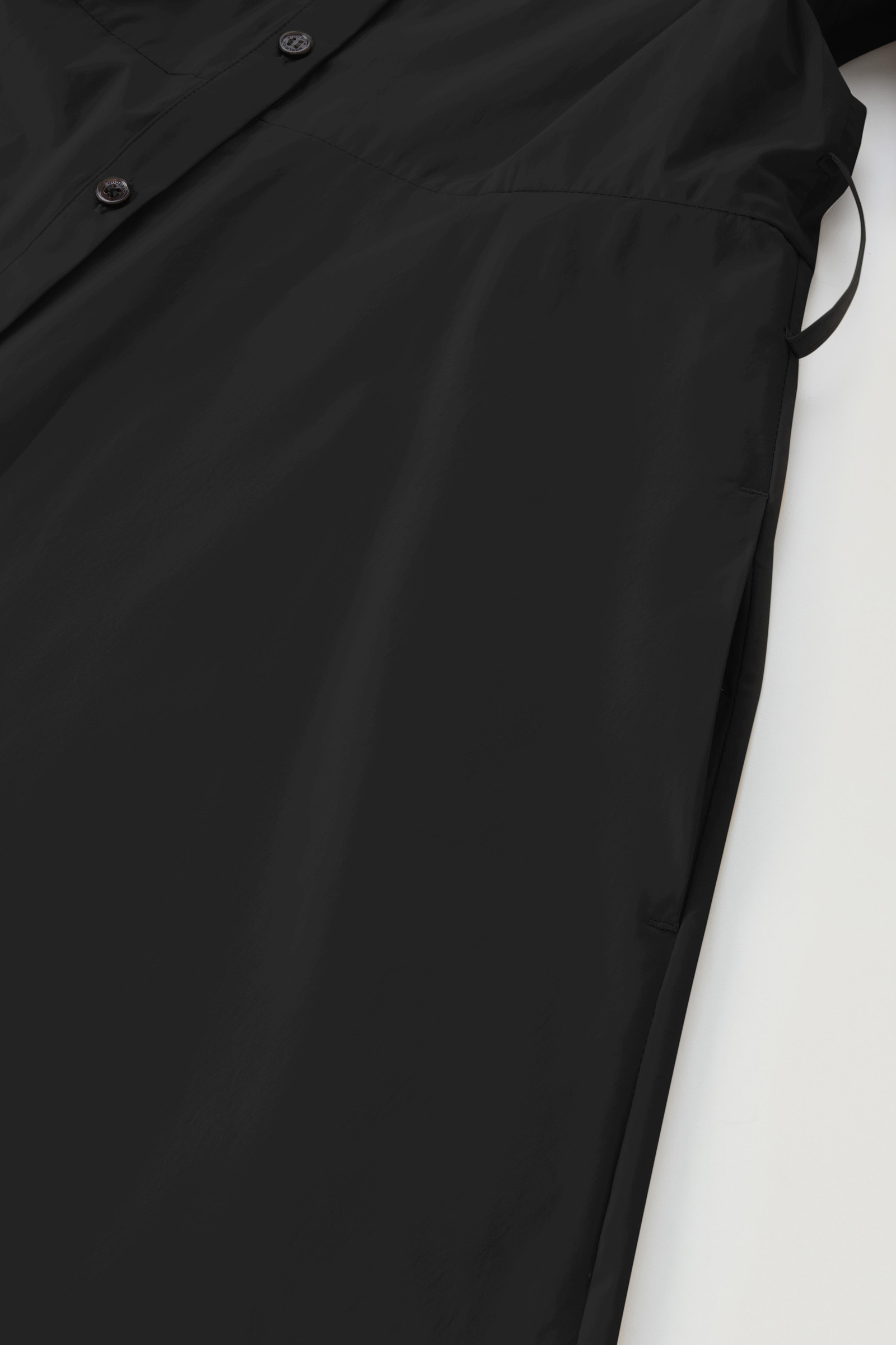 Robe chemise en popeline de pur coton noir photo 7 | Woolrich