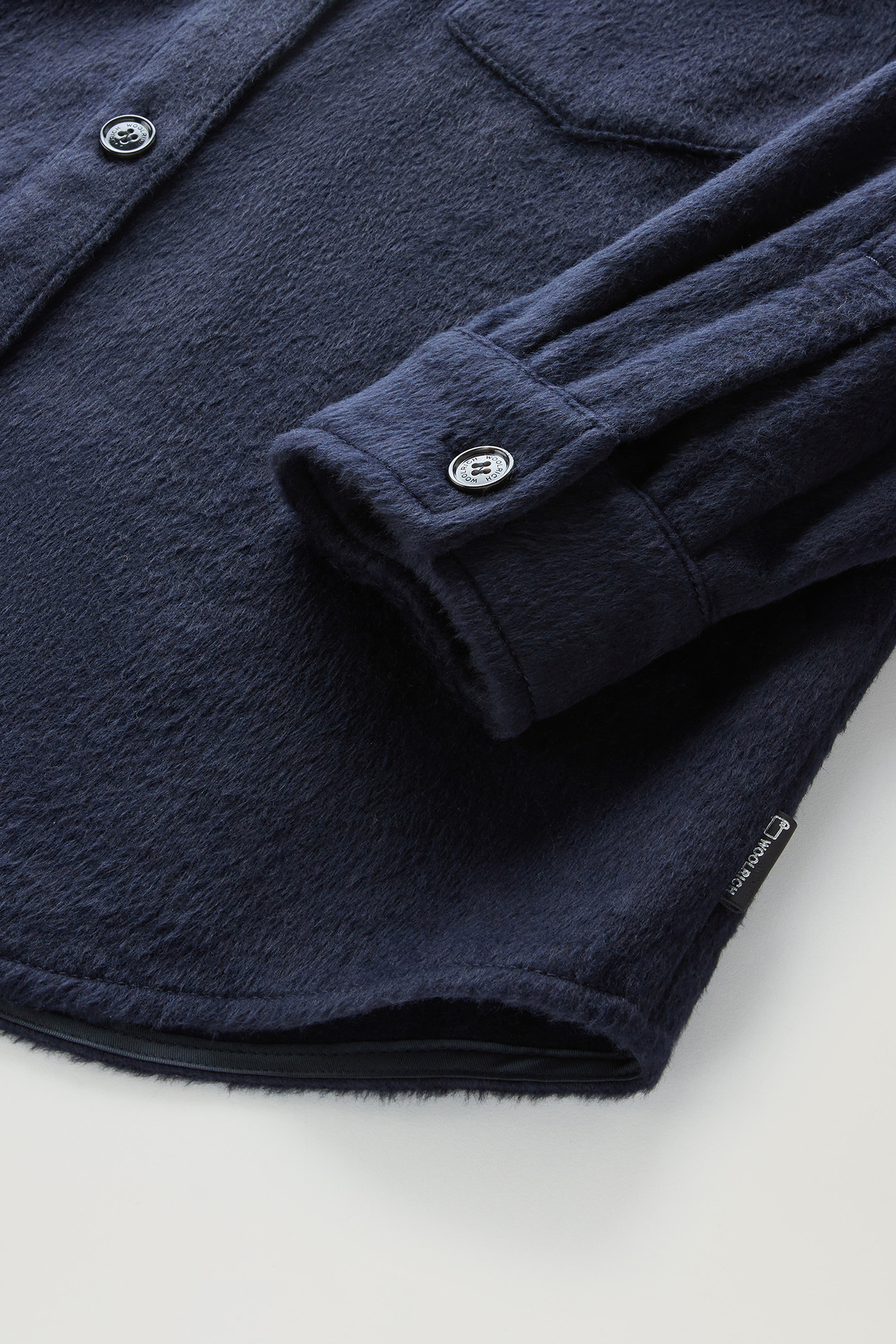 Women's Overshirt in Wool Blend Blue | Woolrich USA