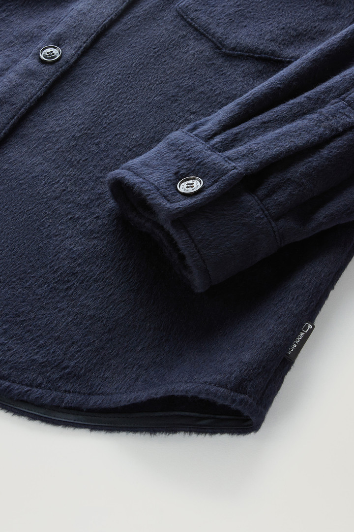 Overshirt in Wool Blend Blue photo 3 | Woolrich