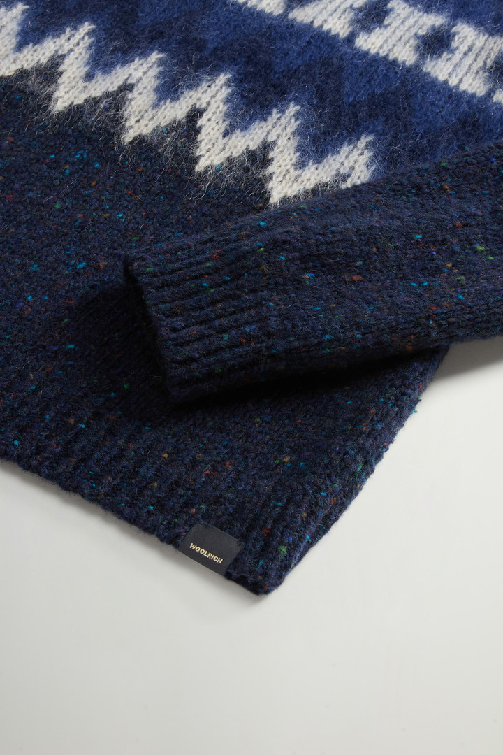 Fair Isle Sweater in Wool Blend Blue photo 7 | Woolrich