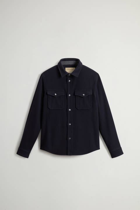 Alaskan Overshirt in Wool Blend Blue photo 2 | Woolrich