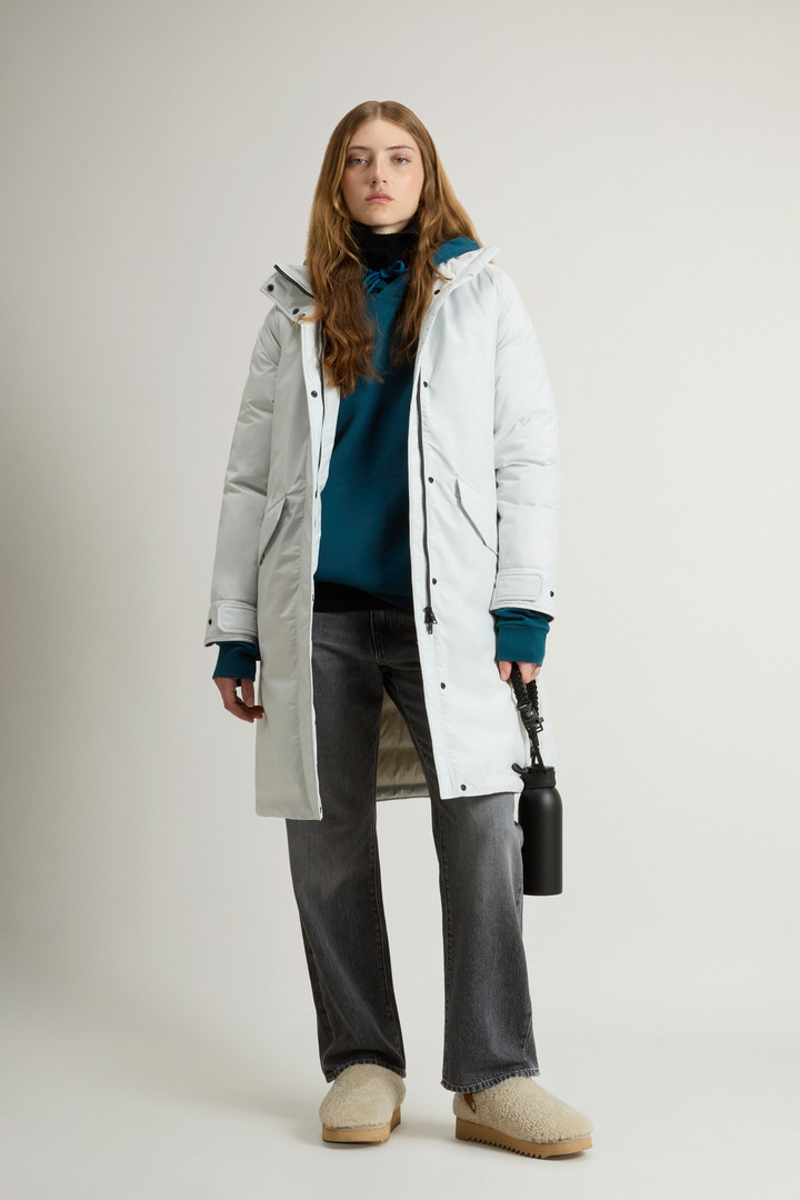 Long Cloud Jacket with Foldaway Hood Gray photo 2 | Woolrich