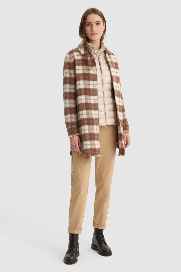 Giacca camicia in misto lana