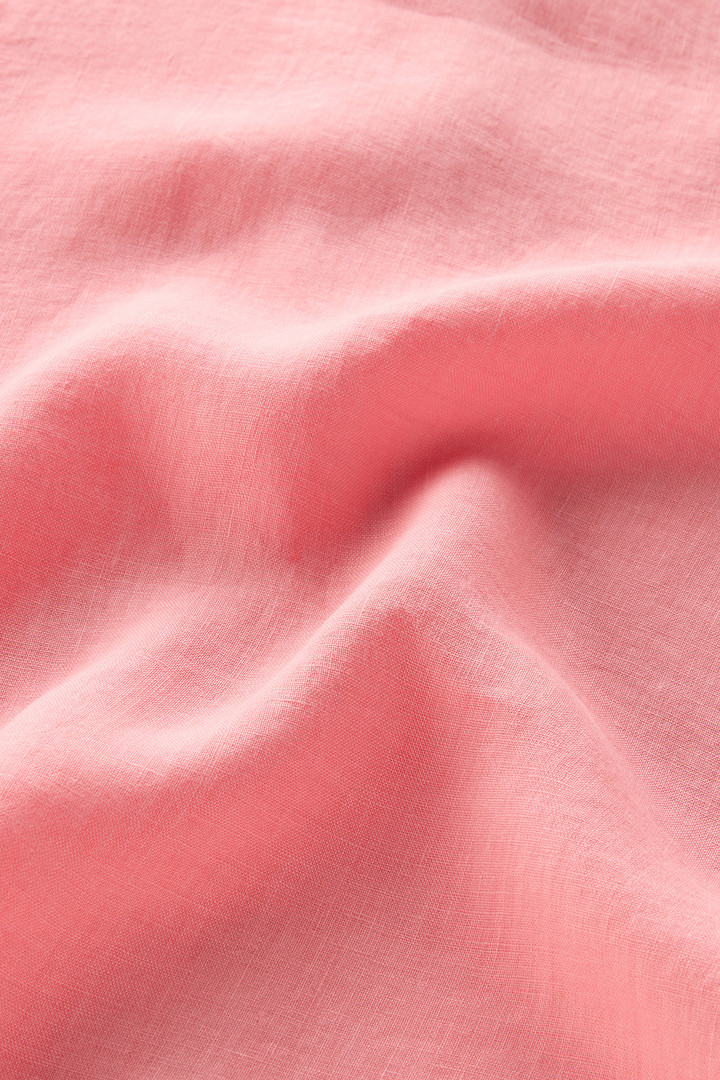 Overhemd van achteraf geverfd, zuiver linnen Roze photo 9 | Woolrich