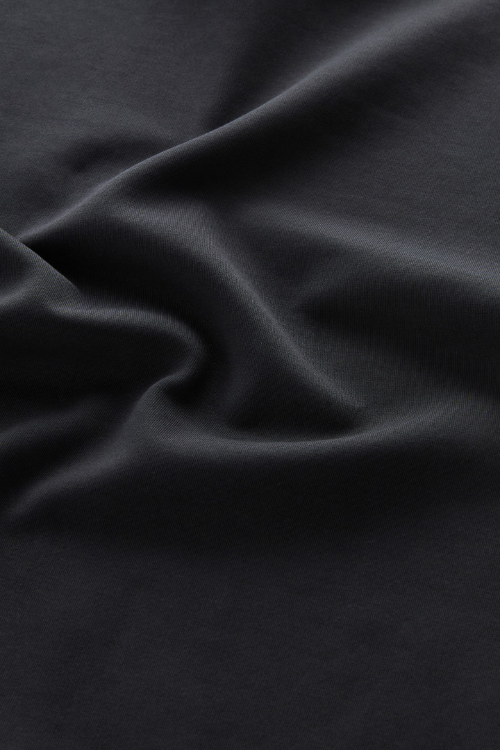 Crewneck in Mixed Cotton with Nylon Details Black photo 5 | Woolrich