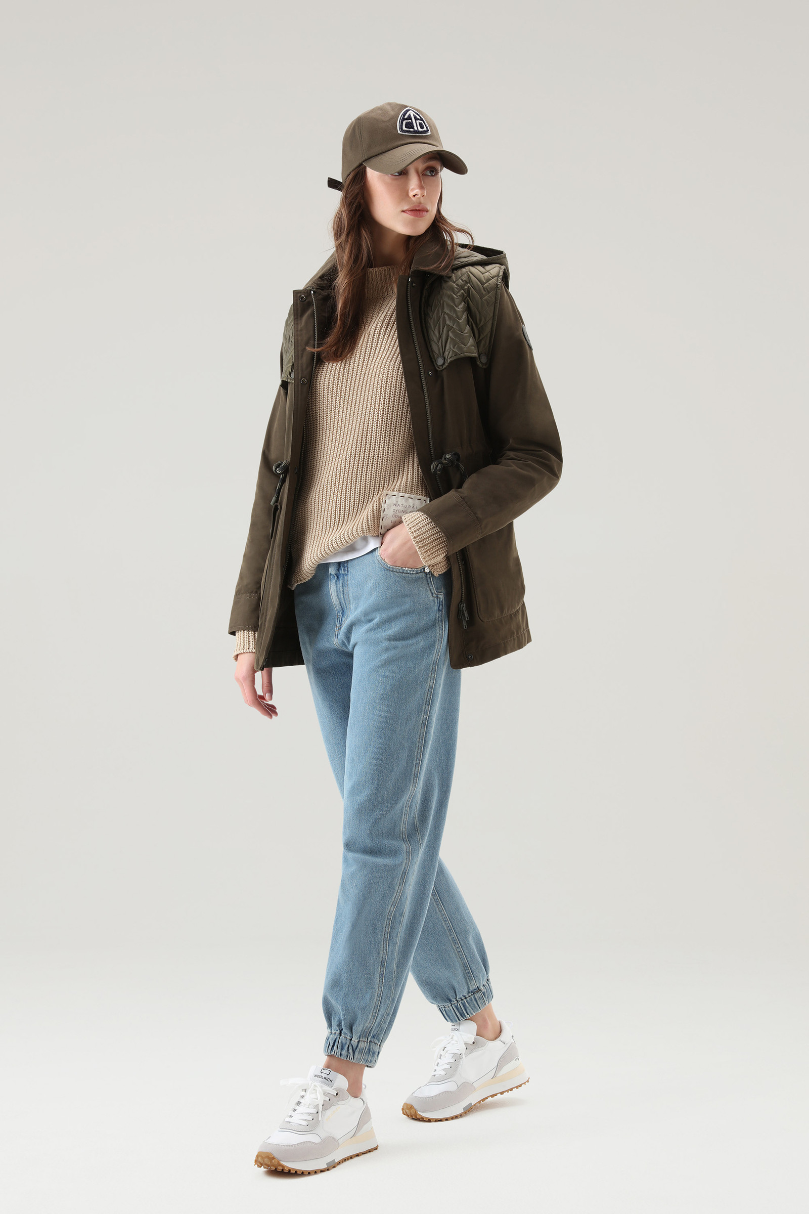 Maglia girocollo in puro cotone tinto in capo naturalmente bianco photo 2 | Woolrich