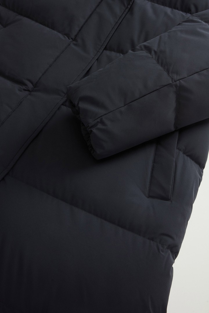 Women's Madison Quilted Coat in Matte Stretch Nylon black