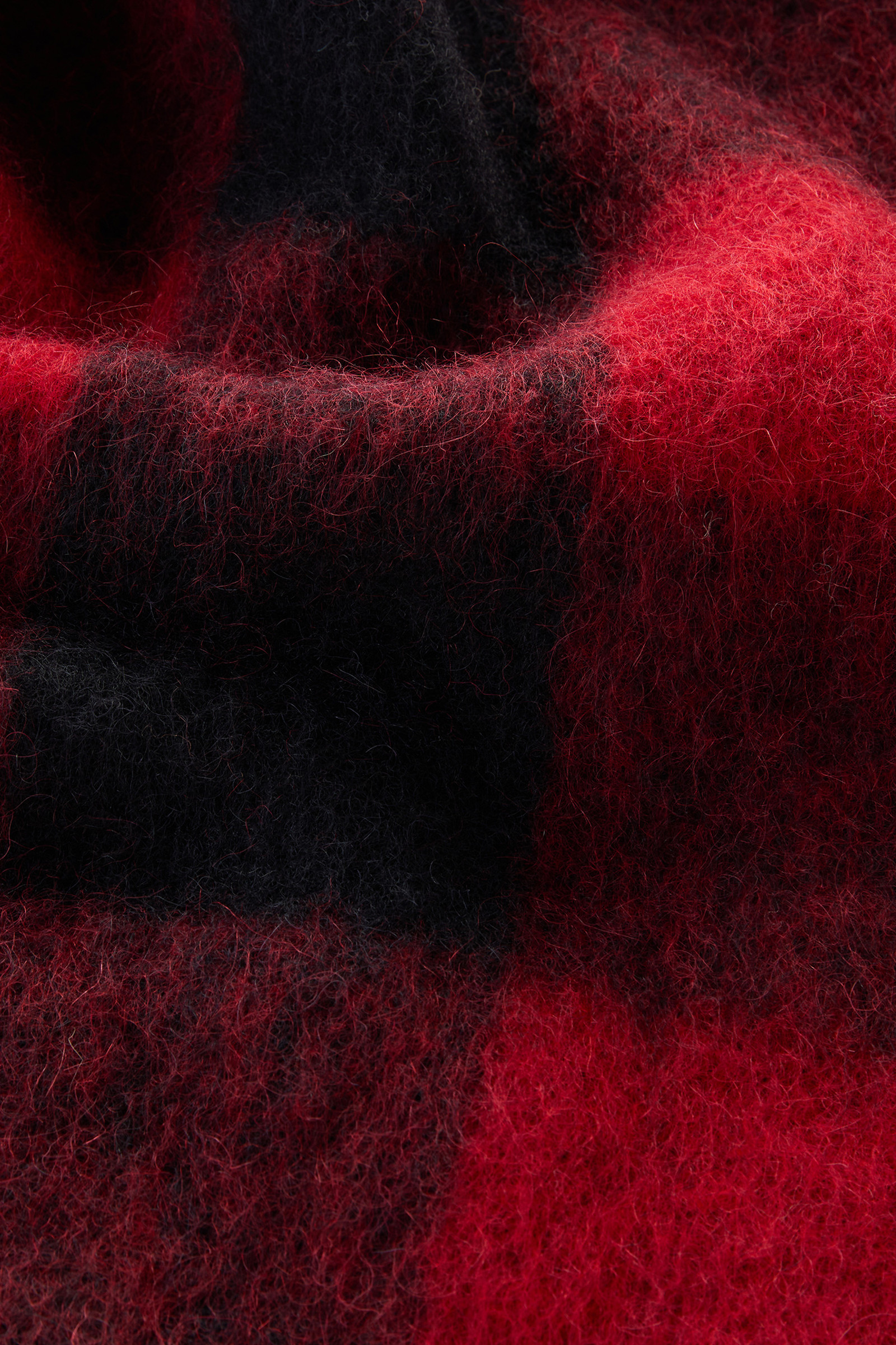 Sciarpa a mantella con motivo a quadri rosso photo 6 | Woolrich