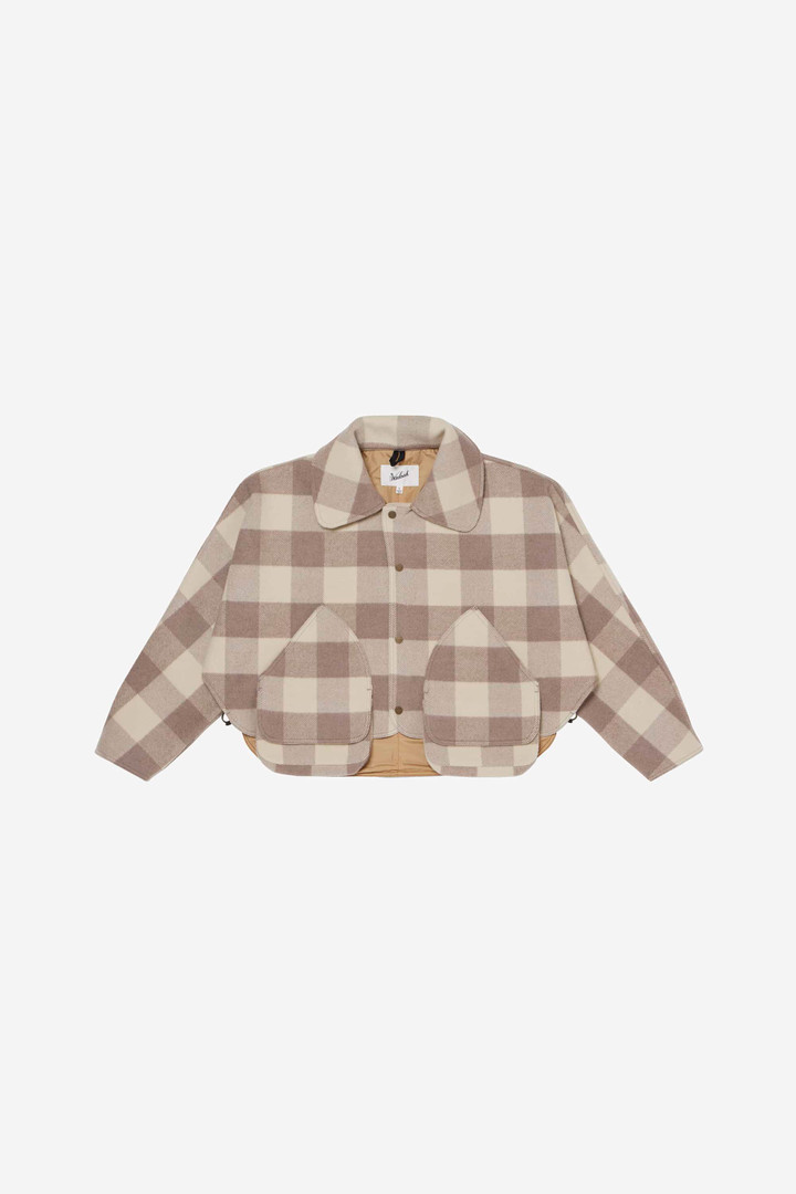 WOOL CHECK HUNTING JACKET Beige photo 5 | Woolrich