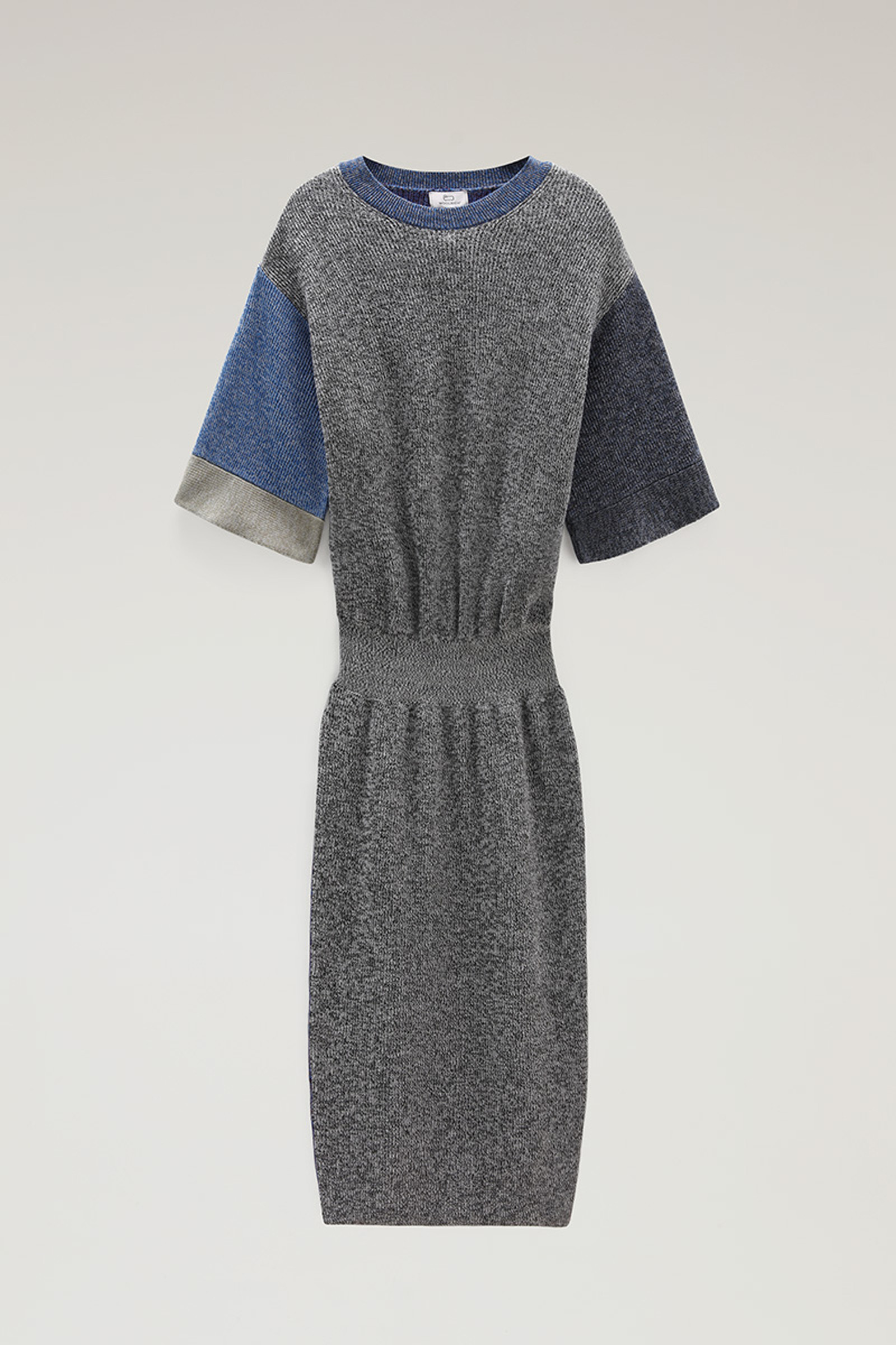 Color-block Ribbed Dress Blue | Woolrich