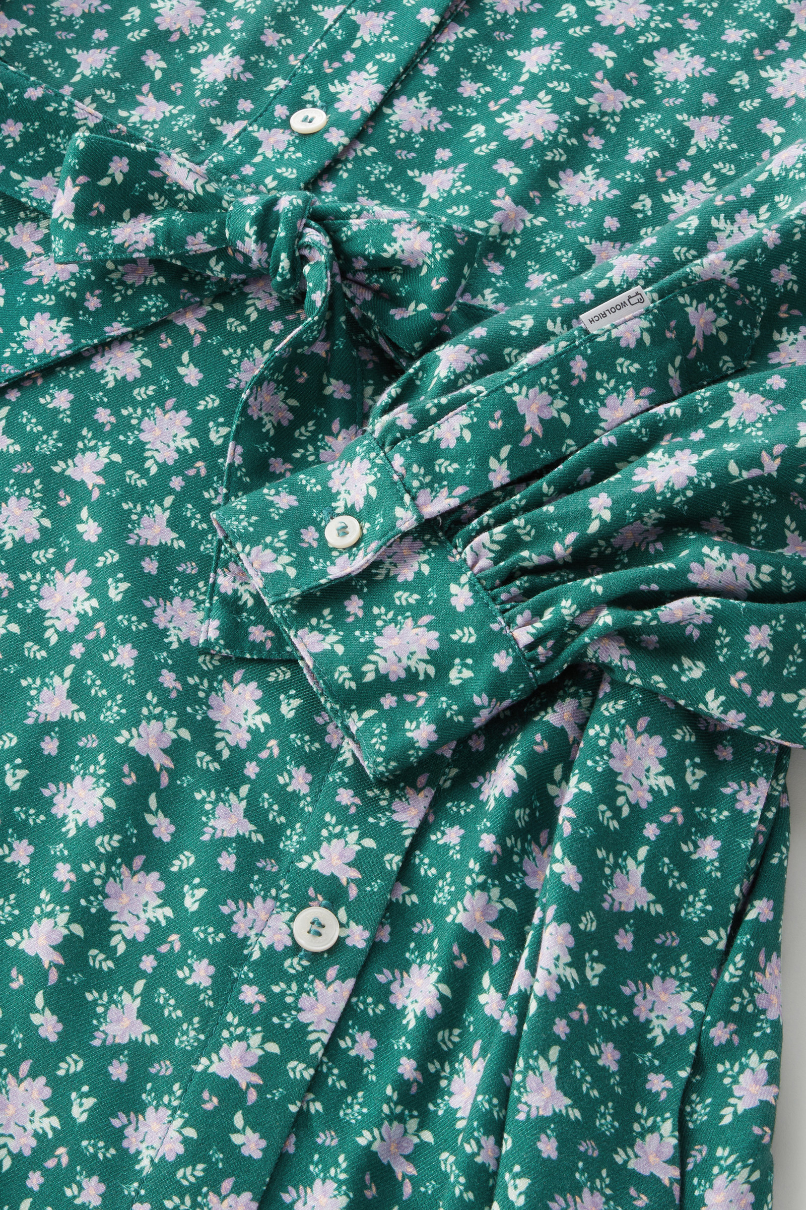 Printed Dress with Floral Pattern Green photo 7 | Woolrich