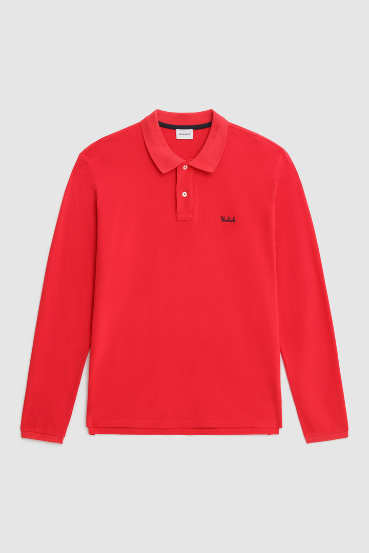 Polo in puro cotone a manica lunga