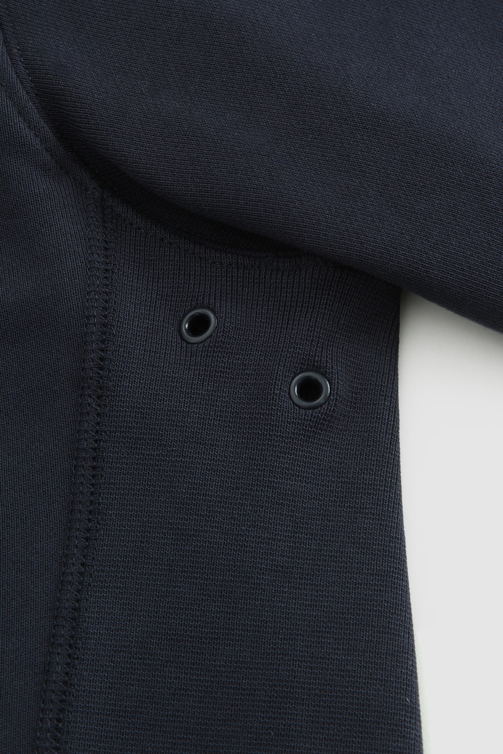 Sudadera de cuello redondo con logotipo frontal bordado azul photo 6 | Woolrich