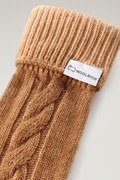 Garment-dyed Cable-knit Gloves