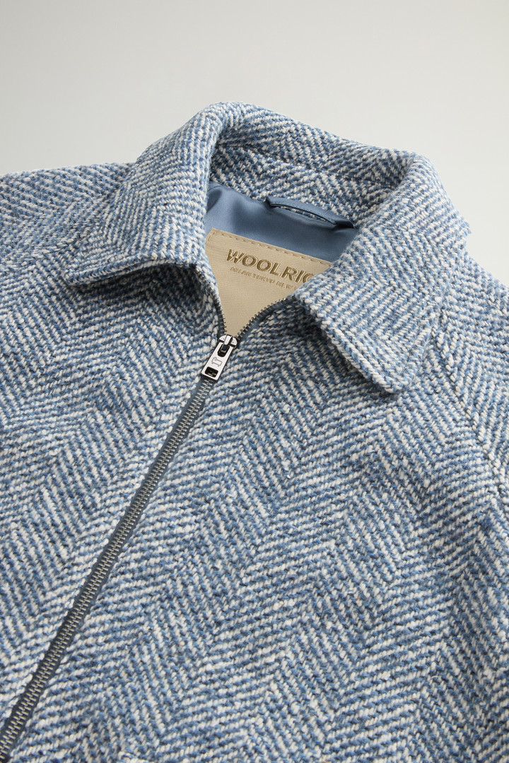 HERRINGBONE OVERSHIRT Blue photo 6 | Woolrich