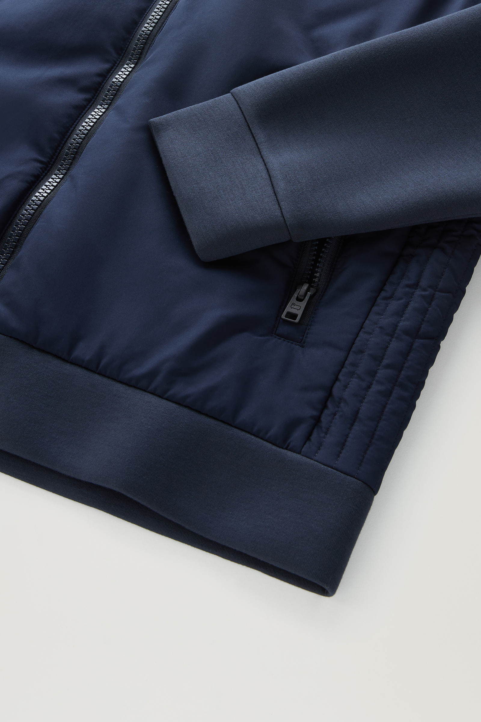 Cotton Rich Padded Hybrid Full Zip Jacket, Crew Clothing