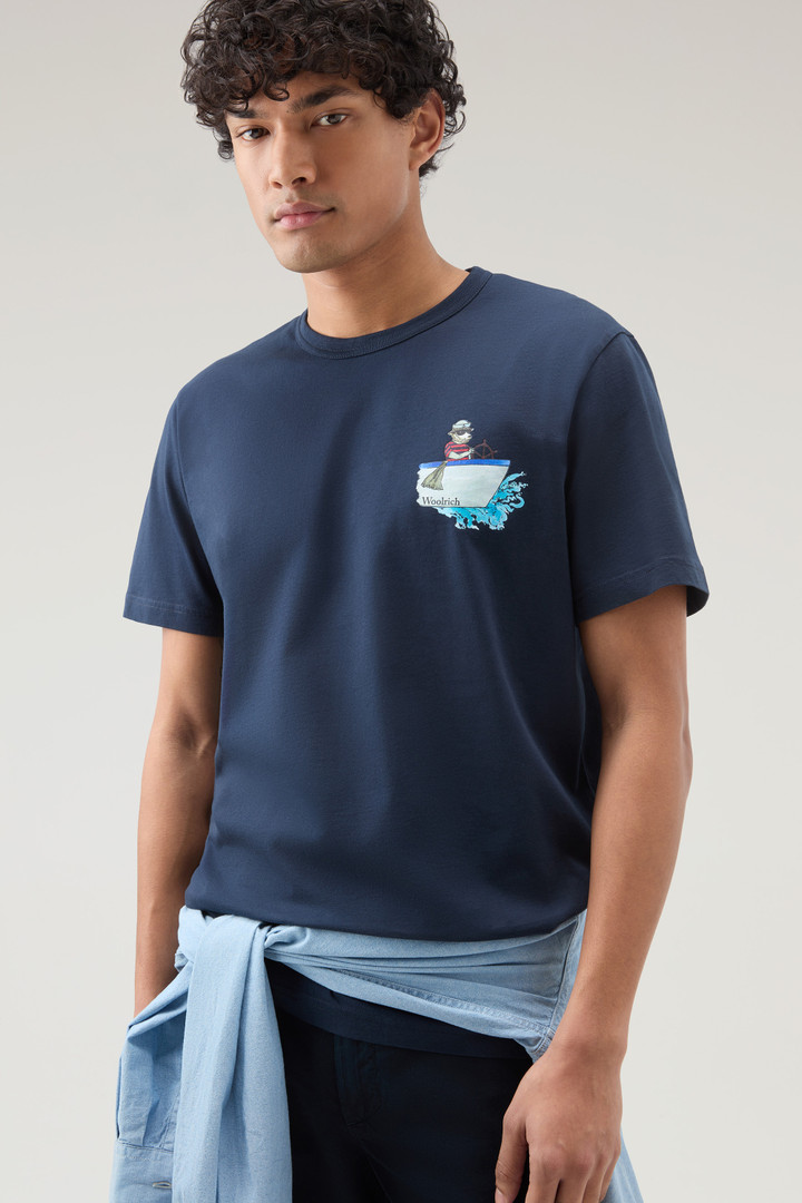 ANIMATED SHEEP T-SHIRT Blue photo 4 | Woolrich
